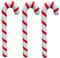 Toyvian 3 Stücke Weihnachten Zuckerstange Aufblasbare Gehstock Gehhilfe Stock Spazierstock Wanderstock Krücke Spielzeug Weihnachten Ballons Ornament 87 cm
