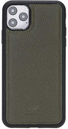 Solo Pelle Lederhülle für das iPhone 11 Pro (Max) 6.5 Zoll Stanford Case Leder Hülle Ledertasche Backcover aus echtem Leder (Nachtgrün)