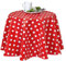 Wachstuch Tischdecken Wetterfest Robust Wachstischdecke Garten Tischdecke abwischbar Oval, Eckig, Rund (160x140cm Eckig, Punkte Rot)
