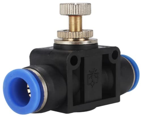 Drosselrückschlagventil 6mm Push in Schnellverbinder Drosselventil IQS Druckluftdrossel Industriequalität