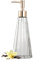 EMPO Vintage Elegant Glas Seifenspender Flüssigseife Desinfektionsmittel Shampoo Flasche mit Pumpe Rustikal Bauernhaus Dekor Hand Seifenspender Badezimmer Zubehör (Transparent)