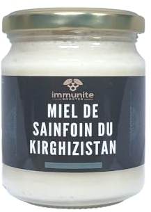 Miel blanc de sainfoin du Kirghizistan - Poids net 250g - Pur - 100% naturel -miel rare parmi les meilleurs au monde - vertues immenses et nombreuses - immunite BOOSTER