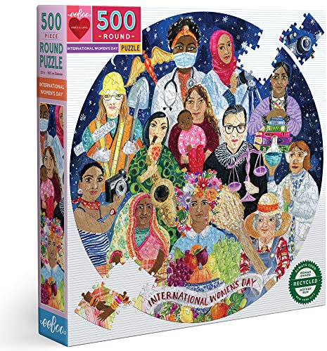 eeBoo International Women's Day Recyclingkarton auf den Tag, Puzzle, Erwachsene, 500 Teile über die Frau, PZFINW