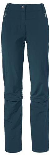 VAUDE Damen Women's Farley Stretch Capri T-zip Pants Iii Hose, Dark Sea, 48 EU