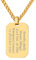 Custom4U Collar Placa Rectangular Personalizada Hombre Acero Inoxidable 316L Colgante Oro 18K Chapa Militar Amigo