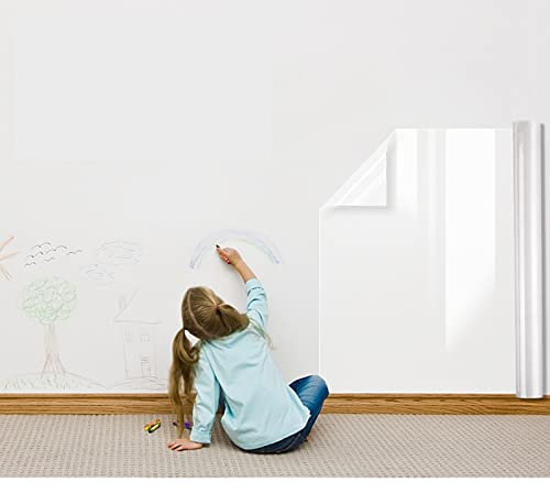 Snkxu Clear Wall Protector Contact Paper Electrostatic Adsorption Removable Kids to Write Board Dry Erase Kitchen Waterproof Backsplash Heat Resistant Transparent Sticker Wallpaper (15.7X78.7 Inches)
