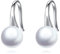Perlen Ohrringe für Damen 925 Sterling Silber Creolen Perle Ohrringe Schmuck Geschenke für Mädchen