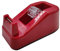 RAYLU PAPER – Dispenser di nastro adesivo per ufficio, con peso e base antiscivolo, resistente, adatto per rotoli di nastro adesivo da 33 m (Rosso)