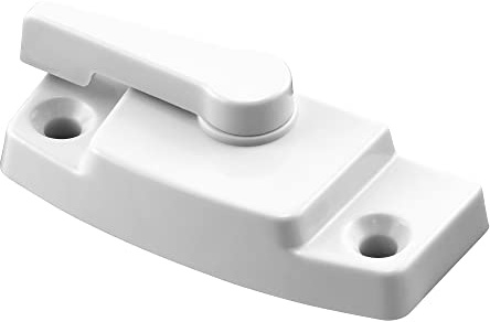 Prime-Line F 2897, Plastic, No Keeper, Fits Silverline Windows, White, 2-3/16 in. Hole Centers, Includes Fasteners, (Single Pack) Sash Lock