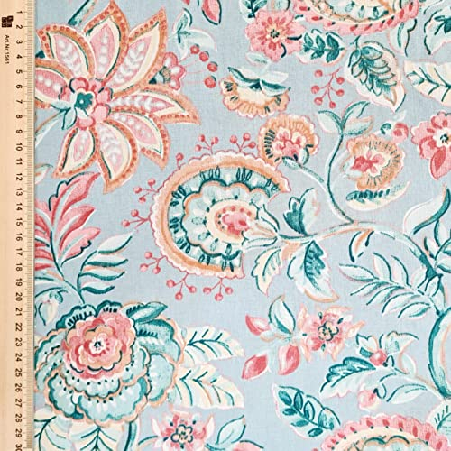 Stoff Meterware beschichtet Wachstuch Provence pastell bleu Frankreich Tischdeckenstoff 0,5 m