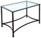 El Herrero Mesa de Forja para Salon, Comedor, Cocina, Mesa de Centro, Jardin | 120x70 Regulable a Doble Altura. Ideal para Ropa Camilla (Black, Sin Aro + Cristal 8mm)