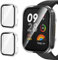 ivoler 2 Pièces Dur PC Coque pour Xiaomi Redmi Watch 3 (Pas pour Redmi Watch 3 Active) avec Protection écran en Verre Trempé, Couverture Complète Transparent Étui de Protection Anti-Rayures Housse