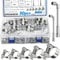smseace 30Pcs Hose Clamps 17-35mm T-bolt Hose Clamp 304 Stainless Steel T bolt Clamp with M8 and M10 Socket Wrenches Pipe Tube Clamps