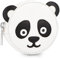Lederow Pandabär Geldbörse Damen klein Leder mit Schlüsselring inkl. Geschenkbox - Mini Portmonee Münzbörse Frauen Kinder für Schlüssel und Münzen - Echtleder Kindergeldbörse Panda Weiß