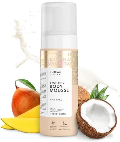 So!Flow Nährendes Bronzing Body Mousse - Durchdrungen von Centella Asiatica & Walnuss für einen gesunden, sonnengeküssten Glanz