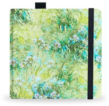 Aquarell-Skizzenbuch, 12,7 x 12,7 cm, tragbares quadratisches Notizbuch mit Stoffbezug, 20 Blatt, strukturiertes Aquarell-Zeichenpapier, 300 g/m², Kunstpapier, Skizzenbuch, grünes Grasland