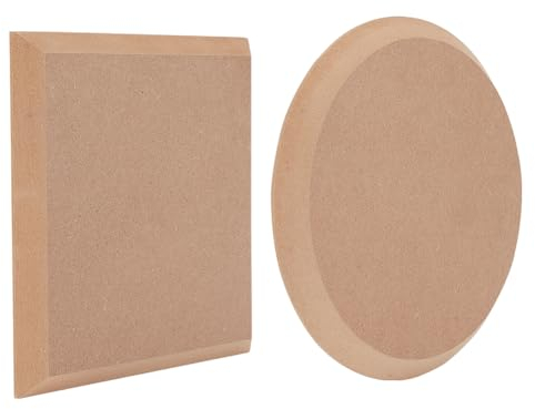 OLYCRAFT 2 moldes de 2 estilos para platos de 20 x 20 cm, tabla de secado de arcilla de cerámica, moldes de cerámica planos redondos y cuadrados para arcilla y cerámica, moldes de formación de placas