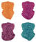 SMEHCF 4 Mehrzweck Bandanas für Damen Herren Stirnband Sturmhaube Haar Kopftuch Gesicht Halbmaske Halsmanschetten atmungsaktiv wiederverwendbar waschbar Rot Gelb Lila Blau Cashew Blume