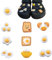 tikono Food Shoes Charms Decoration - 10 PCS Bread Egg Shoe Decoration Charms