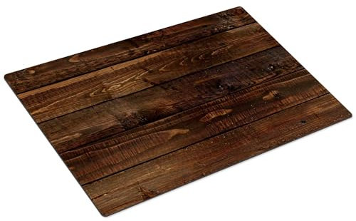 HUBDECO Unterlage für Kaffeemaschine - rutschfeste Kaffeemaschine Unterlage - Kaffee-Bar-Matte für Kaffeestation - Saugfähiges Geschirrtrocknen für Küchenthek - 59x39cm - Dielen Holz