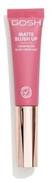 GOSH Cream Blush Matte BLUSH-UP I Liquid Blush für ein mattes, frisches Finish I Creme Rouge mit eingebautem Schwamm für unterwegs I Parfümfrei, allergiezertifiziert & vegan I 003 Cherry Berry