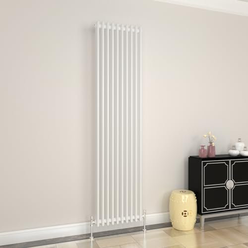 GY Bath Vertical Radiator Traditional 2 Column White Designer 1800x470mm Modern Cast Iron Style Central Heating Rads