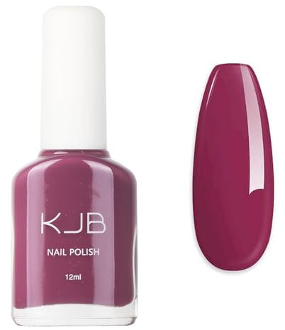Purple Nail Polish - 12ml Dark Purple Nail Varnish Quick Dry - Sheer Purple Long Lasting Nail Polish - French Manicure Nail Polish Nail Art Starter Manicure Salon DIY at Home