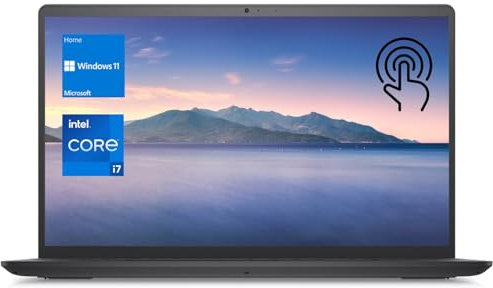 DELL Inspiron 3520 15.6 Touchscreen i7 Laptop, 15.6 FHD Touchscreen, Intel Core i7-1255U, 64GB RAM, 1TB SSD, Numeric Keypad, Webcam, SD Card Reader, HDMI, Wi-Fi, Windows 11 Home, Black