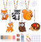 TGFIX 12 Stück Herbst Tier Bemalen Bastelset Herbst Sonnenfänger Basteln Kinder DIY Tier Kreativset Bastelhandwerk Herbsttiere Kunsthandwerk Geschenk für Mädchen Jungen Herbst Kindergeburtstag