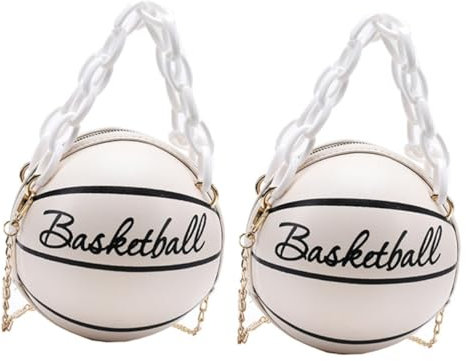 LIFKOME 2pièces à Main Forme De Basketball Étanche Avec Chaîne Délicate à Bandoulière Pour Filles