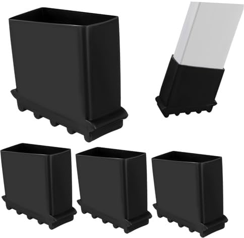 DOITOOL 4Pcs Non Skid Step Ladder Feet Covers, Ladder Feet Replacement Pads, Rubber Step Ladder Foot Protective Mat for Ladder Accessories