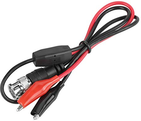 ZAICOLER Testkabelsonde, 2pcs Oszilloskop -Testsonden -Blei Kabel Oszilloskop Sonde BNC Männlicher Stecker Q9 zu Dual Clamp/Holder 0,5 M
