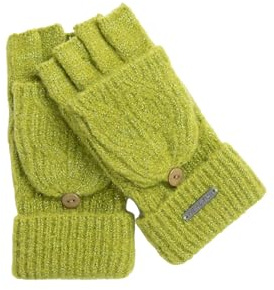 Weird Fish Cassell Sparkle Fingerless Gloves Woodbine Size ONE