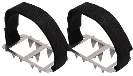 Anti-slip Crampons - 10 Teeth Overshoes Set, Flexible Snow Traction Aid for Hiking On, Climbing Spikes Suitable for Sizes 35-48 | Ideal for