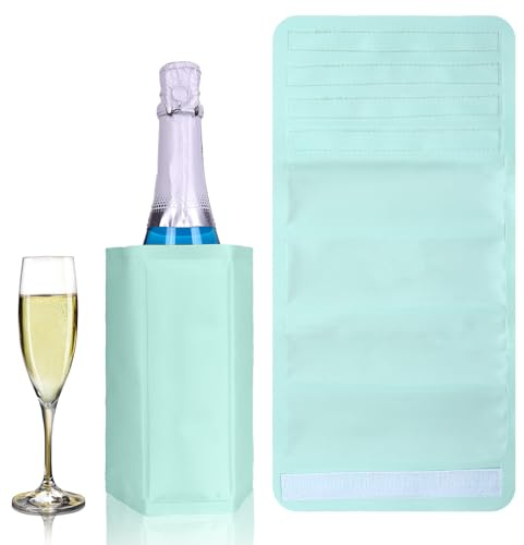 Bottle Cooling Sleeve (Set of 2) - Universal Wine Cooler, Beer Cooler and Champagne Cooler with Quick Cooling Function - Ideal for Picnic, Garden, Party and Travel - Cools in Minutes