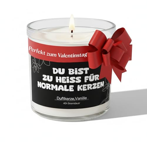 Duftkerze im Glas mit frechem Spruch – Vanille Kerzen Duft | Geschenke für Freundin als Geschenk Valentinstag für sie, Jahrestag Geschenk und Lieblingsmensch | deko besondere Kerzen im Glas