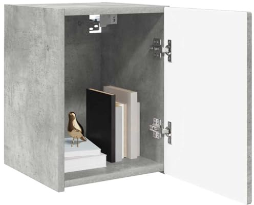 Vorpalize TV-Wandschrank Schwebender TV Schrank 2er-Set in Beton-Optik, 30x31x40 cm, aus robustem Holzwerkstoff, modernes Lowboard für Wohnzimmer, platzsparende Wandmontage