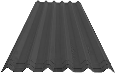 Bitumen Corrugated Roof Sheet 820x2000mm 3.5mm – Anthracite Grey Roofing Panel