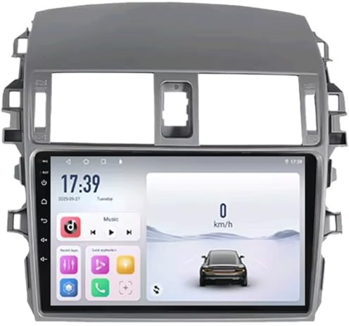 2 DIN Radio para Toyota Corolla 2006-2013 9 Inches Android 15 Android Auto FM Am Bluetooth USB para, 8 Core 8G+256G