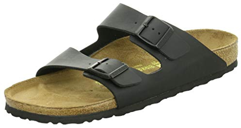 Birkenstock Arizona Birko-flor, Sandali A Punta Aperta Unisex Adulto, Nero, 39 EU