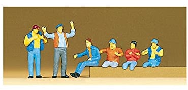 Preiser 1/87 th - PR10038 - Model Railway - Truck Drivers - HO Scale
