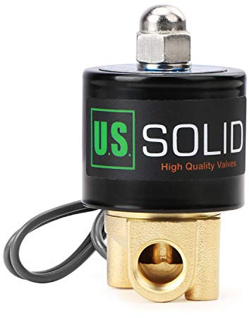 U.S. Solid 1/4 Brass Electric Solenoid Valve 24V DC Normally Closed VITON