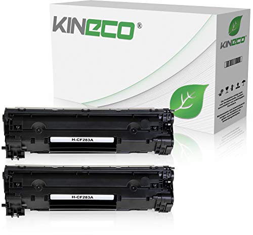Kineco 2 Toner kompatibel mit HP CF283A Laserjet Pro MFP M125nw, M126nw, M127fw, M128fp - Schwarz je 1.500 Seiten
