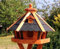 holzdekoladen Vogelhaus, Vogelhäuser mit und ohne Ständer behandelt Typ 23 (Schwarz, ohne Ständer)