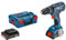 Bosch Professional 18V System GSB 18V-28 - Taladro percutor a batería (63 Nm, 1900 rpm, 2 baterías x 2.0 Ah, en L-BOXX)