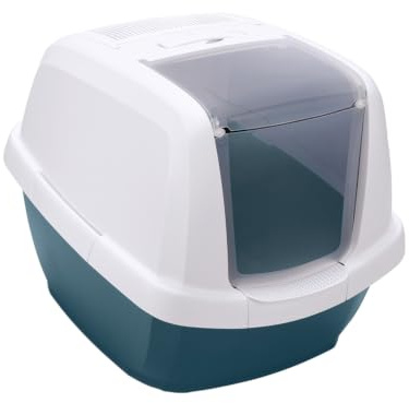 Toilette Lettiera Maddy Imac Colore Verde Acqua 62x49,5x47,5H ideale per Gatti di Grossa Taglia
