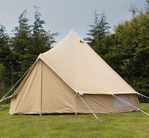 Andes 4m 100% Cotton Canvas Bell Tent With Heavy Duty SIG Groundsheet
