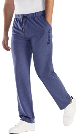 Bench Herren Relaxhose Jogginghose Freizeithose lang Taschen Logo bequem weich, Dunkelblau Melange, Gr. 60/62