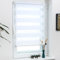 Grandekor Doppelrollo Klemmfix ohne Bohren Weiß 100x130cm(Stoffbreite 96cm) Fenster Rollos für innen Klemmrollos Duo Rollos für Fenster ohne Bohren mit Bohren Privatschutz UV-Schutz Zebrarollo