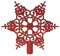 Christbaumspitze Schneeflocke Kunststoff Glitzer 20cm Weihnachtsspitze Tannenbaumspitze bruchsicher rot